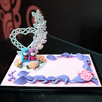 愛心熊寶貝公仔場景(含防塵框)